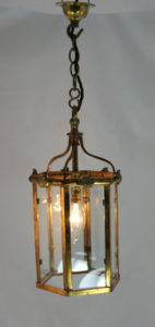 Brass Hall Lantern, original glazing