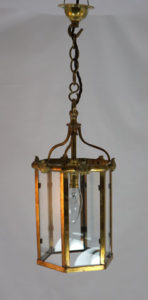 Brass Hall Lantern, original glazing