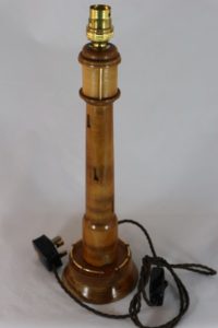Wooden Lighthouse Table Lamp - after restoration