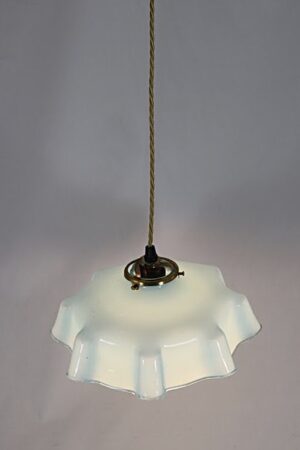 Pastel Blue Glass Over Table Light