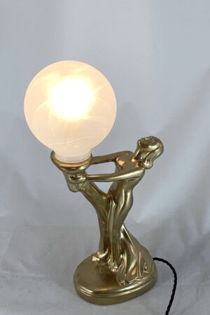 Gold Art Deco Lady Table Lamp