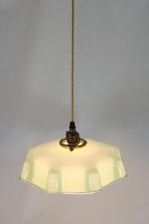 Pastel Green Glass French Over Table Light B
