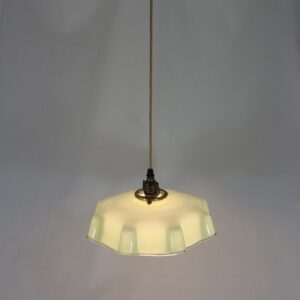 Pastel Green Glass French Over Table Light Long